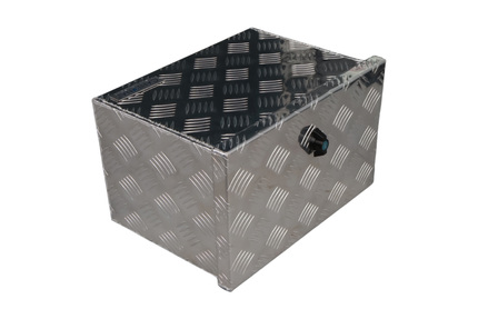 Cantonal Aluminium-Deichselbox aus Riffelblech - 400×240×300 mm