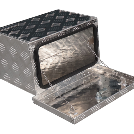 Cantonal Aluminium-Deichselbox aus Riffelblech - 400×240×300 mm