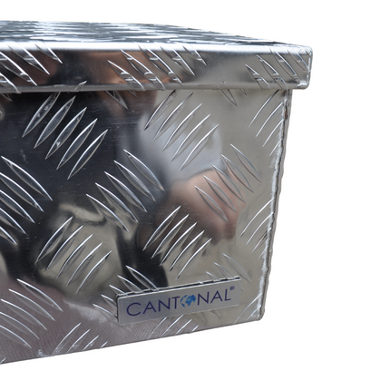Cantonal Aluminium Deichselbox aus Riffelblech 900x380x230 mm