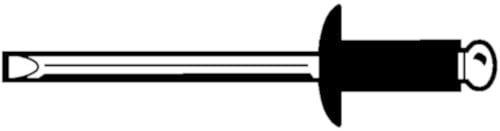 Cantonal Aluminium-Flachkopf-Blindniet - Popniet - 6 x 18 mm - Klemmbereich 11 - 13 mm - 3900 N - per 10 Stück