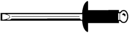 Cantonal Aluminium-Flachkopf-Blindniet - Popniet - 6 x 26 mm - Klemmbereich 17 - 20 mm - 3900 N - per 10 Stück