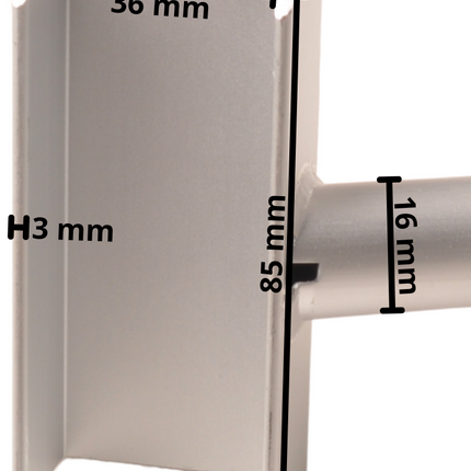 Cantonal Aluminium Flachplanenhalterung verstellbar 135–215 cm
