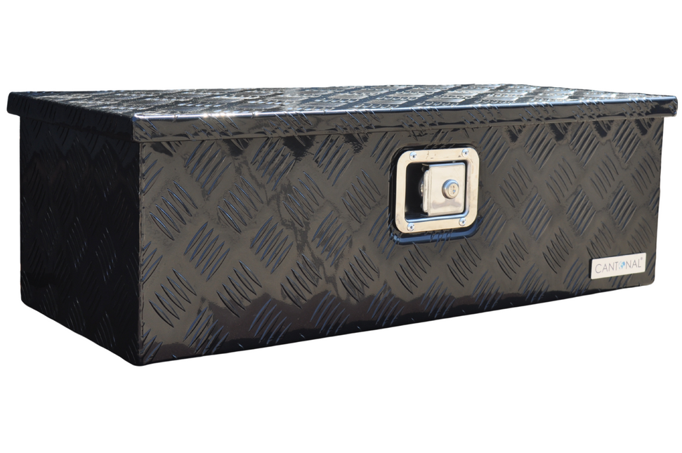 Cantonal Aluminium-Traubenblech Deichselbox/Werkzeugkasten 765x330x245 mm - inklusive integriertem Schloss - 2,5 mm dickes Material