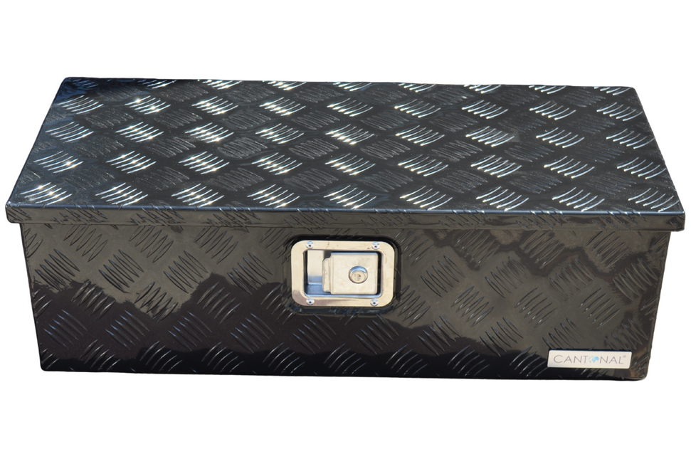 Cantonal Aluminium-Traubenblech Deichselbox/Werkzeugkasten 765x330x245 mm - inklusive integriertem Schloss - 2,5 mm dickes Material