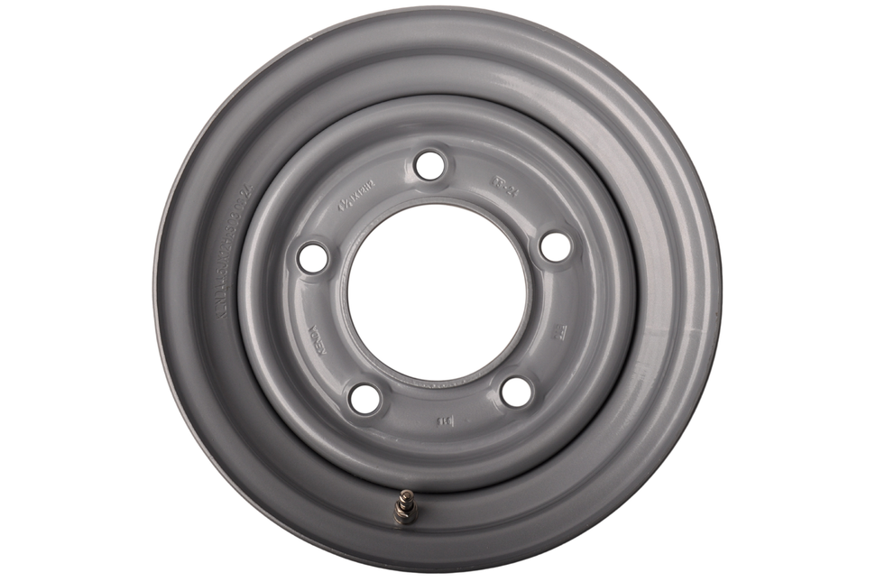 Cantonal Anhänger Felge 12 Zoll - 4.5Jx12 - Lochkreis: 5x165,1 - Tragfähigkeit: 900 kg - Nabendurchmesser: 114,5 mm - ET0