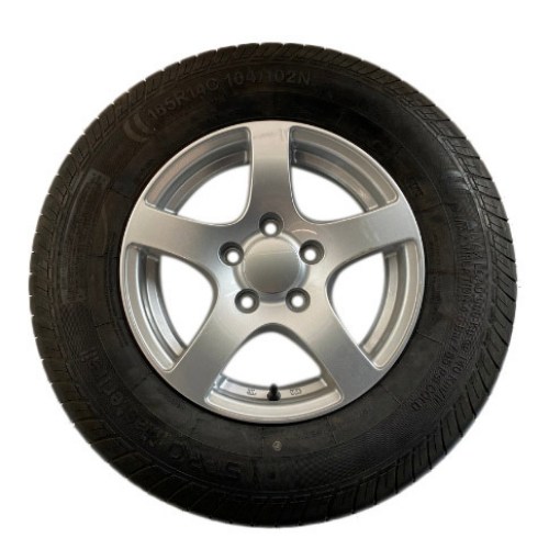 Cantonal Anhänger Felge 14 Zoll - 5.5Jx14 - Lochkreis: 5x112 - Tragfähigkeit: 900 kg - Nabendurchmesser: 67 mm - ET30 - silber