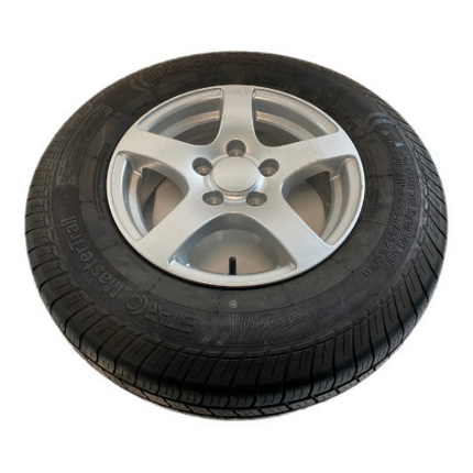 Cantonal Anhänger Felge 14 Zoll - 5.5Jx14 - Lochkreis: 5x112 - Tragfähigkeit: 900 kg - Nabendurchmesser: 67 mm - ET30 - silber