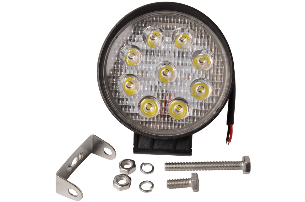 Cantonal Anhänger LED Arbeitsscheinwerfer 12/36V 9 x 3W LEDS inkl. Montagesatz