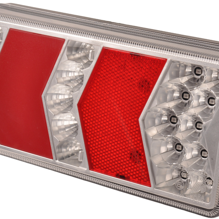 Cantonal Anhänger Rückleuchte - Glotrac - LED - links - 230x105x40 mm - inklusive Nebelschlussleuchte und Reflektor