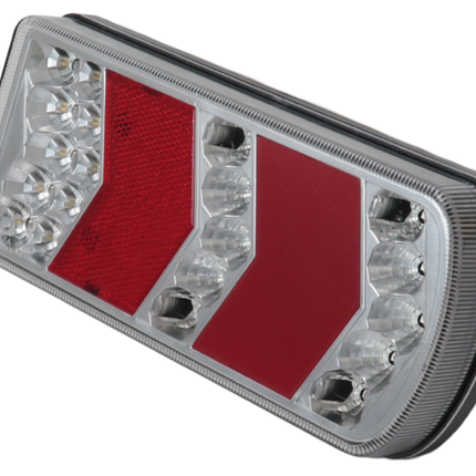 Cantonal Anhänger Rückleuchte - Glotrac - LED - rechts - 230x105x40 mm - inklusive Rückfahrleuchte und Reflektor