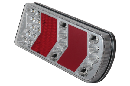 Cantonal Anhänger Rückleuchte - Glotrac - LED - rechts - 230x105x40 mm - inklusive Rückfahrleuchte und Reflektor