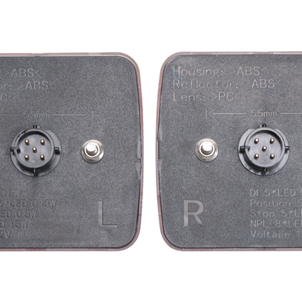 Cantonal Anhänger Rückleuchte Set - Cantonal LED - 4 Funktionen - 105x98x35 mm - 5-poliger Bajonettanschluss