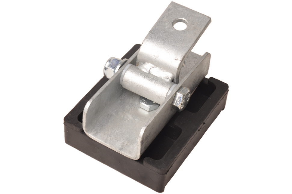 Cantonal Anschlagpuffer auf Halterung inkl. Kippblock – 120x100x35 mm – schwarz