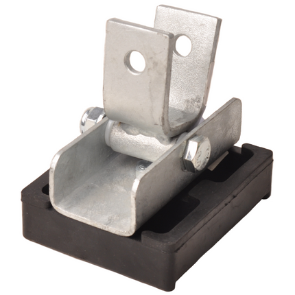 Cantonal Anschlagpuffer auf Halterung inkl. Kippblock – 120x100x35 mm – schwarz