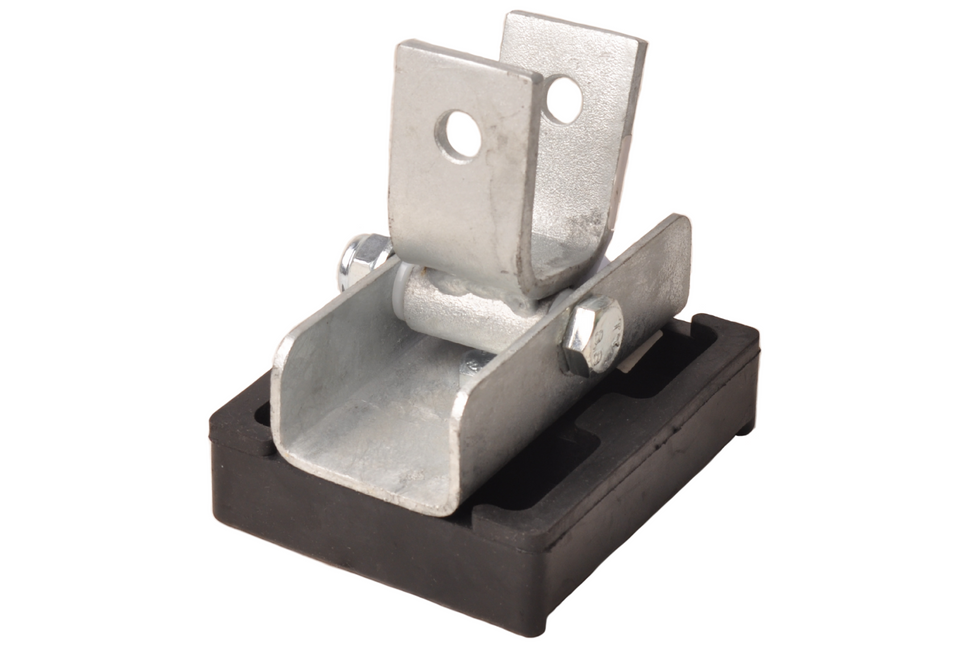 Cantonal Anschlagpuffer auf Halterung inkl. Kippblock – 120x100x35 mm – schwarz