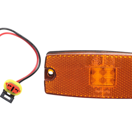 Cantonal Begrenzungsleuchte LED - 110x43 mm - 10-30V - orange/gelb - Anschluss mit losem Kabel