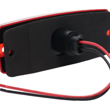 Cantonal Begrenzungsleuchte LED - 110x43 mm - 10-30V - rot - Anschluss mit losem Kabel
