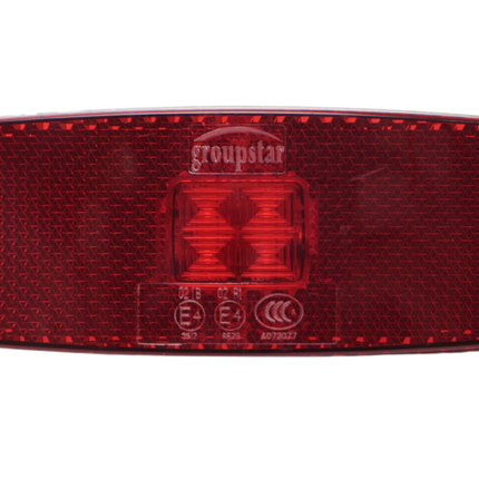 Cantonal Begrenzungsleuchte LED - 110x43 mm - 10-30V - rot - Anschluss mit losem Kabel