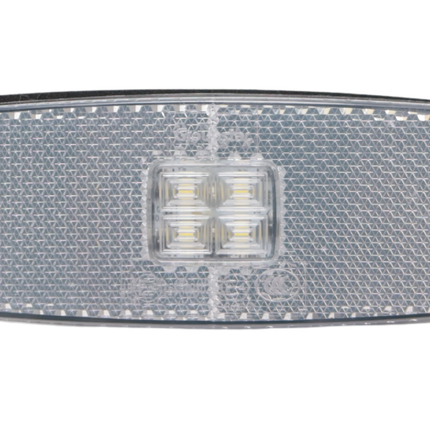 Cantonal Begrenzungsleuchte LED - 110x43 mm - 10-30V - weiß - Anschluss mit losem Kabel