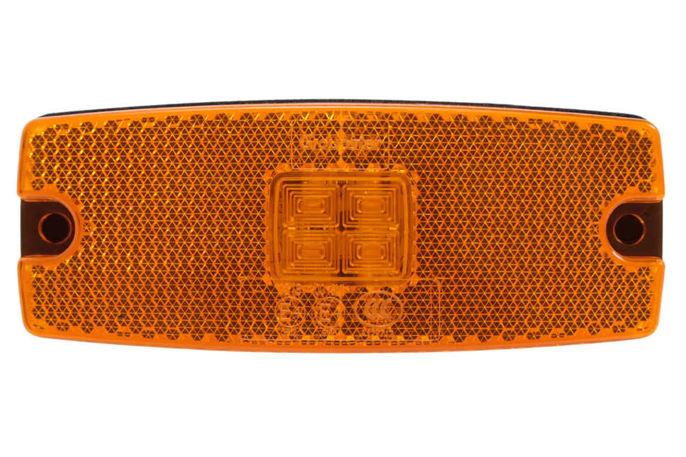 Cantonal Begrenzungsleuchte LED - 110x43 mm - orange/gelb - Anschluss mit losem Kabel