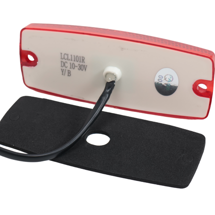 Cantonal Begrenzungsleuchte LED - 110x43 mm - rot - Anschluss mit losem Kabel