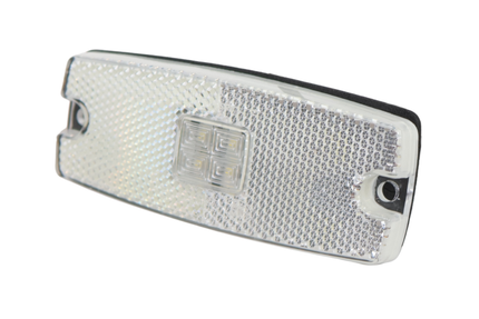 Cantonal Begrenzungsleuchte LED - 110x43 mm - weiß - Anschluss mit losem Kabel