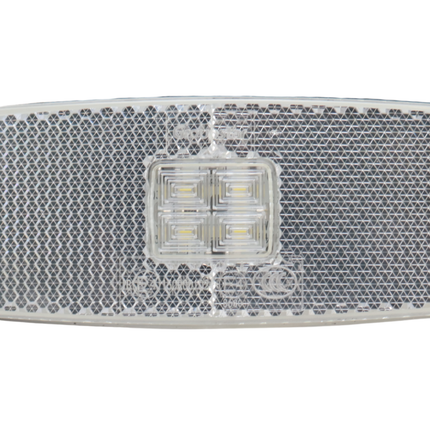 Cantonal Begrenzungsleuchte LED - 110x43 mm - weiß - Anschluss mit losem Kabel