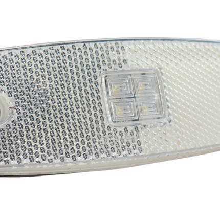 Cantonal Begrenzungsleuchte LED - 110x43 mm - weiß - Anschluss mit losem Kabel