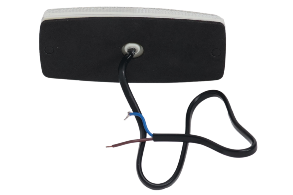 Cantonal Begrenzungsleuchte LED - 110x43 mm - weiß - Anschluss mit losem Kabel