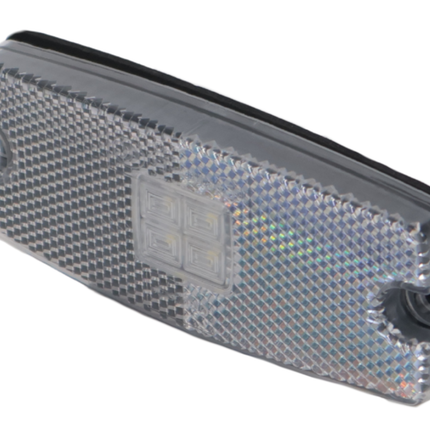 Cantonal Begrenzungsleuchte LED - 110x44 mm - 10-30V - weiß - Anschluss mit losem Kabel