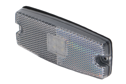 Cantonal Begrenzungsleuchte LED - 110x44 mm - 10-30V - weiß - Anschluss mit losem Kabel