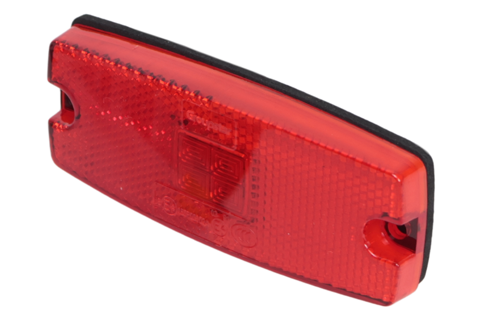 Cantonal Begrenzungsleuchte LED - 110x44 mm - rot - Anschluss mit losem Kabel