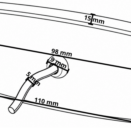 Cantonal Begrenzungsleuchte LED - 110x44 mm - rot - Anschluss mit losem Kabel