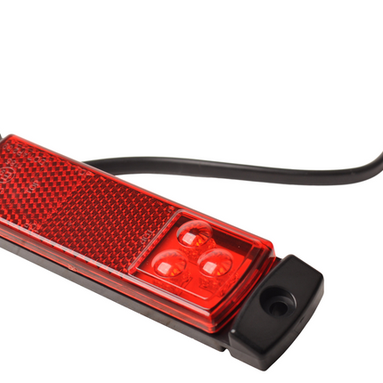 Cantonal Begrenzungsleuchte rot LED 12/24V 126x30mm