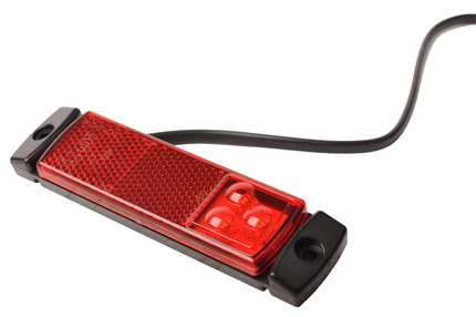 Cantonal Begrenzungsleuchte rot LED 12/24V 126x30mm