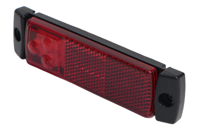 Cantonal Begrenzungsleuchte rot LED 12/24V 130x32 mm