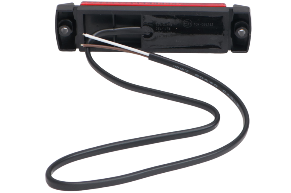Cantonal Begrenzungsleuchte rot LED 12/24V 130x32 mm