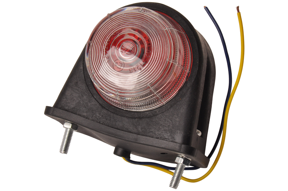 Cantonal Begrenzungsleuchte rot/weiß 87x70x85 mm