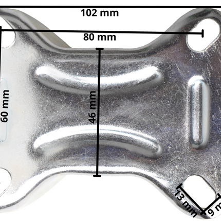Cantonal Bockrolle 125 mm - 100 kg - Gesamthöhe: 150 mm