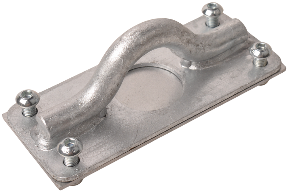 Cantonal Bodenöse mit Gegenplatte - verzinktes Stahlmaterial - geeignet für Ifor Williams GX Plant Trailer Modelle