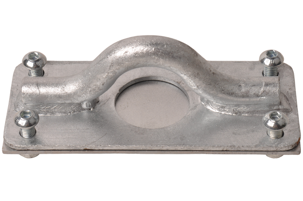 Cantonal Bodenöse mit Gegenplatte - verzinktes Stahlmaterial - geeignet für Ifor Williams GX Plant Trailer Modelle