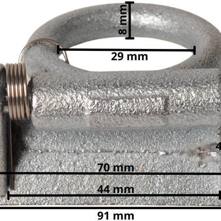 Cantonal Bodenring mit Feder 90x23 mm - Set von 4 Stück