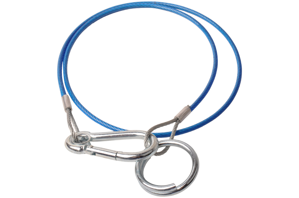 Cantonal Bremsseil 100 cm Klemmhaken + Ring (Rot)