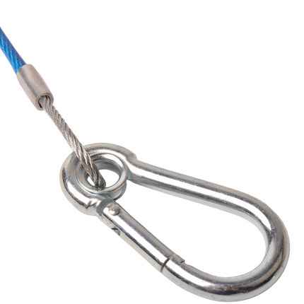Cantonal Bremsseil 100 cm Klemmhaken + Ring (Rot)