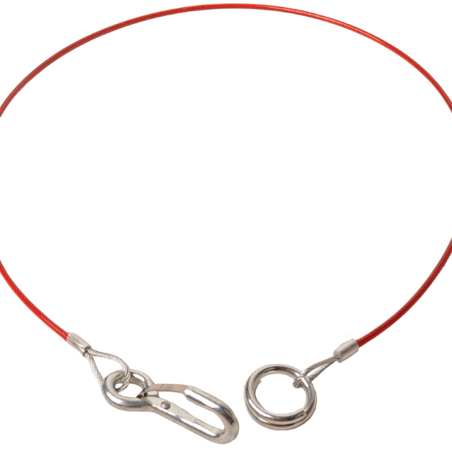 Cantonal Bremsseil 100 cm Klemmhaken + Ring (Rot)