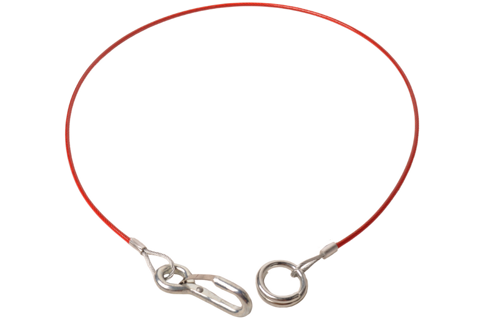 Cantonal Bremsseil 100 cm Klemmhaken + Ring (Rot)