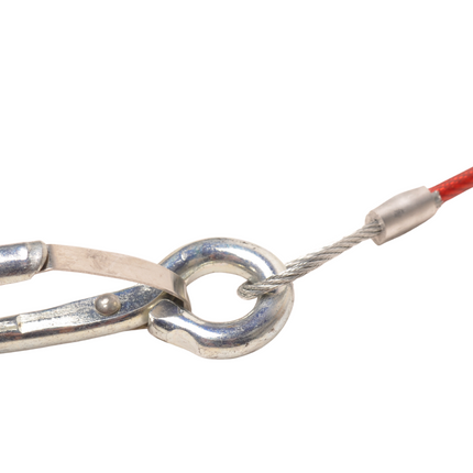 Cantonal Bremsseil 100 cm Klemmhaken + Ring (Rot)