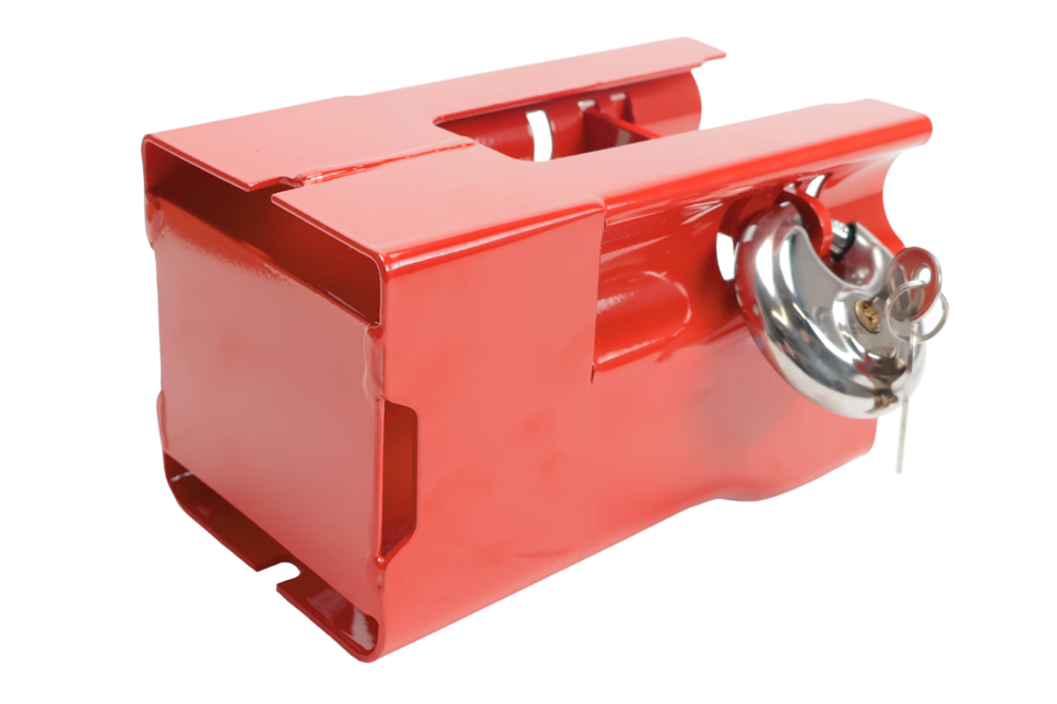 Cantonal Deichsel Kastenschloss Cantonal - rot - Stahl - Inkl. Edelstahl Diskusschloss mit 2 Schlüsseln