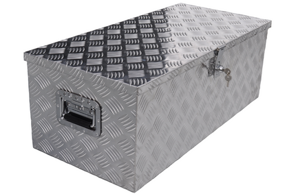 Cantonal Deichselbox Aluminium-Riffelblech 840x400x310 mm – mit Schmetterlingsverschluss