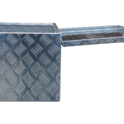 Cantonal Deichselbox Aluminium-Riffelblech 840x400x310 mm – mit Schmetterlingsverschluss